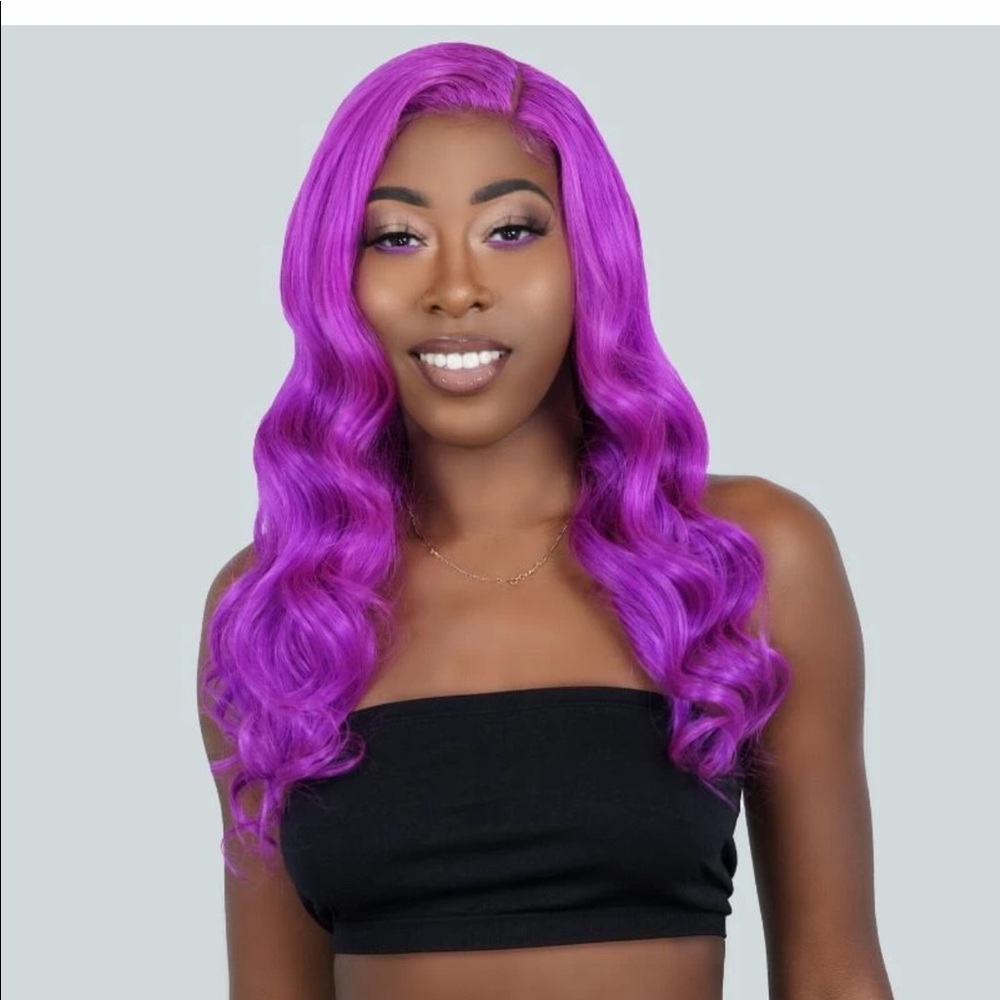 New Purple Lush Front Lace Wig 12”